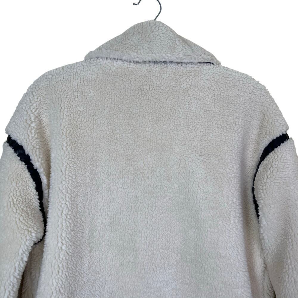 Copperose /Nasty Gal/ S-M Teddy Faux-Sherpa Aviator Jacket W Contrast Piping - Picture 10 of 16